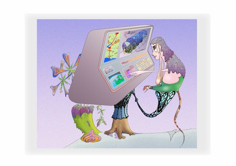 Machine Searcher Illustration, Fantasy