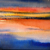 Sunset across the Fleet bay