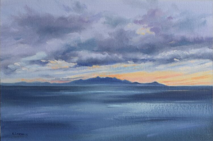 Evening sky over Arran