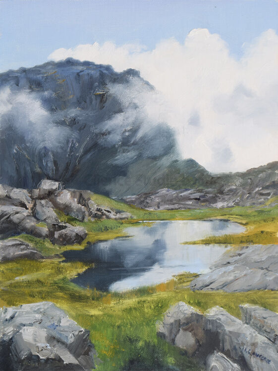 Scafell from Broad Crag Tarn