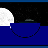 'Ship on the Horizon by Moonlight'