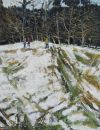 "Sleigh Tracks" oil on paper 46 x 36 cms