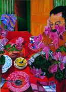 "Breakfast Table", Gouache on paper, 29 x 21 inches, 1987