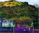 Cave Hill People Traffic Lights, oil on canvas, 51 x 51 cms