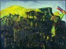 1987 "Celtic Godess II" oil and mixed media on canvas