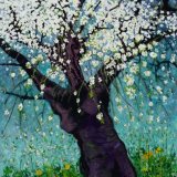 Cherry Tree, oil on canvas 120 x 80cm 2018 Royal Ulster Academy