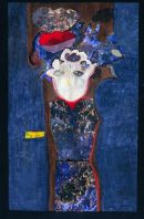 "Dark Lady" 1972 mixed media on paper 46 x 28cms