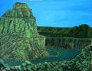Inside the Black Mountain 1, acrylic on paper, 49 x 61cms