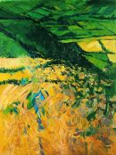 "Irish Landscape I", mixed media on paper, 1983, 30 x 22inches