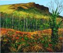 Ivied tree and Cave Hill, oil on canva, 72 x86 cms