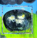 "Little Lambs" acrylic on paper 16" x 16" 1972