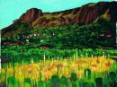 Our Ladys Acre Cave Hill, mixed meia on paper, 51 x 71 cms