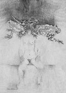 1977 "seated nude with frogs"