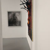 Side view of "Gaia Burning" with Dragana Jurišic's Side view of "Gaia Burning" with Dragana Jurišic's "Mnemosyne’s Daughter" Photo s, Erato"