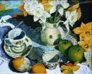 "Spotted Jug Still Life", acrylic on canvas, 1997
