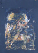 Monoprint of oil on clingfilm