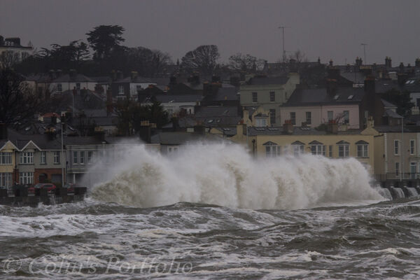 Serious wave over-topping along the seafront