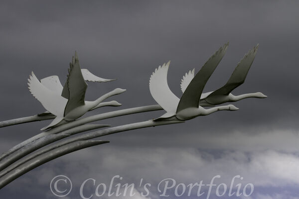 The Children of Lir sculpture, by Malcolm Robertson