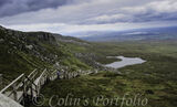 A view of the steps with Lough Alona in the background
