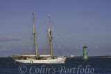 HMS Gladan, Swedish Navy sail/training ship, leaving Dublin for Cork