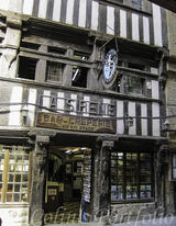 A 600 year old dwelling within Mont Saint Michel, with its original facade.