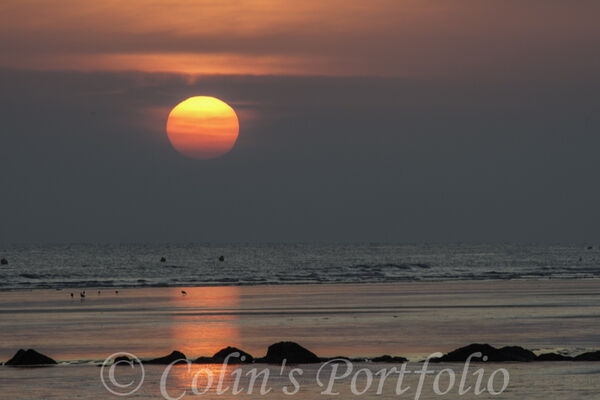 Sunset approaching mid-summer