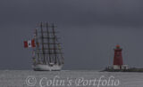 The Peruvian Navy sail training vessel, "BAP Union" leaving Dublin Port