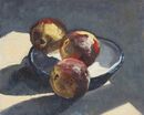 'Three Nectarines'. Oil on Board, 20x25cm SOLD