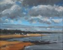 14. 'View towards Sandbanks Poole' Oil on paper 18x22cm