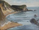 13. 'Man o War cove, Lulworth' Oil on paper 18x22cm