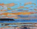 6. 'After glow, Poole Harbour' Oil 20x25cm