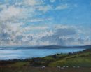 3. 'Sheep overlooking Weymouth Bay' Oil 40x50cm