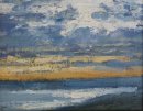 12. 'Evening light over Lyme Bay' Oil 15x20cm