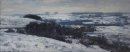 19. 'Snow on Poundbury Hillfort' Oil 25x60cm