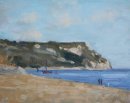 22. 'On the beach at Ringstead' Oil 20x25cm
