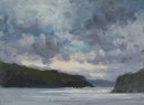 24. 'The sea at Porth, Cornwall' Oil 15x20cm