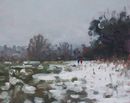'Last of the snow' Oil 20x25cm