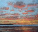 'Fiery sky, PooleHarbour' Oil 100x120cm