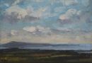'Clouds over Portland' Oil on Paper