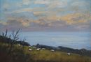 'Sheep grazing under an evening sky' SOLD