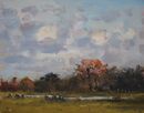 'Cows grazing near Lower Bockhampton' Oil 20x25cm