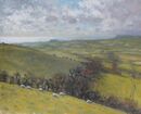 'Fast moving light, Eggardon' Oil 40x50cm