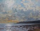 'Afternoon light, Charmouth'. Oil. 20x25cm