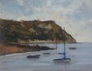 'Boats at Ringstead'. Oil. 20x25cm