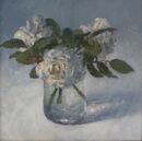 'White roses in a glass Jar'. Oil. 30x30cm SOLD