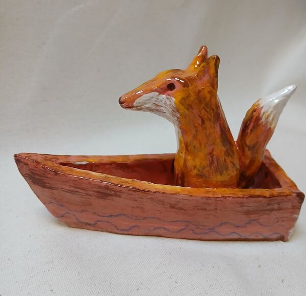 Traveller fox in a boat £45 +p&p