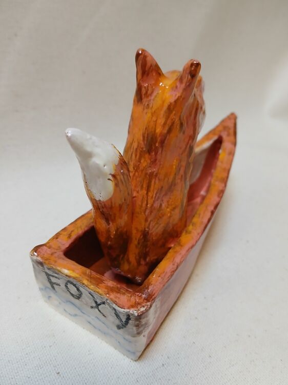Traveller series fox in a boat £45 +p&p