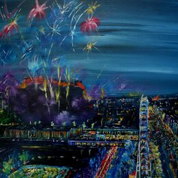 Edinburgh Fireworks Pink