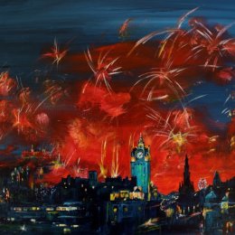 Edinburgh Fireworks Red