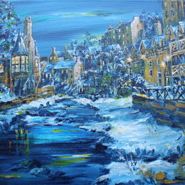 Winter's Evening Dean Village